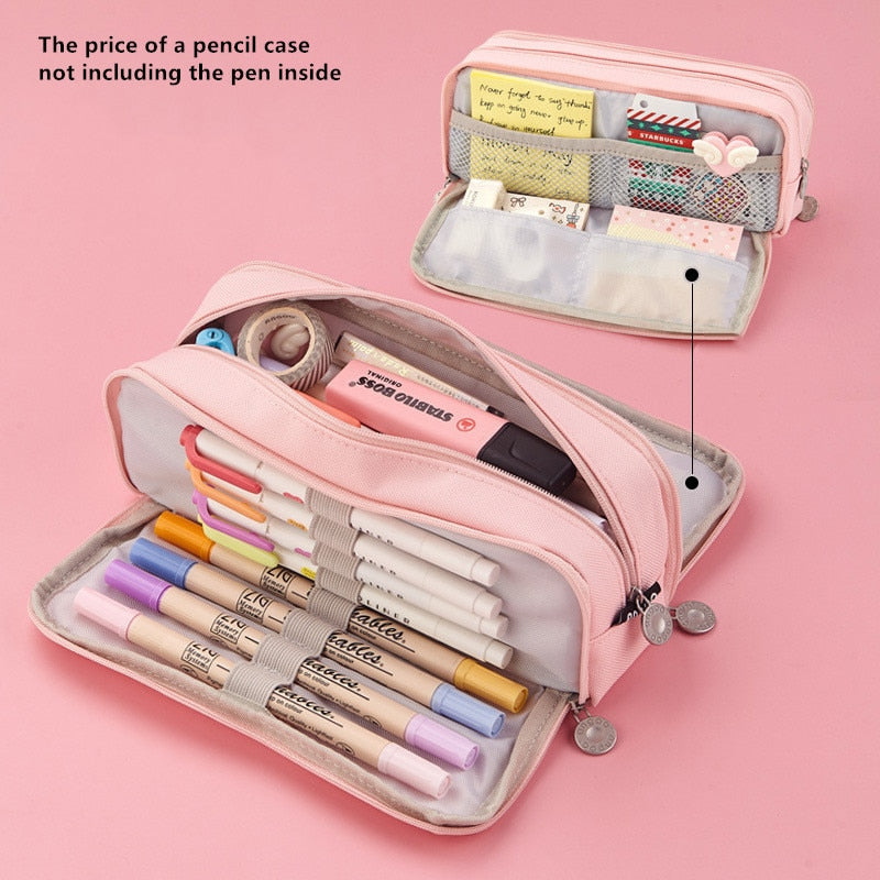 Large Capacity Pencil Case School Multifunction Pen Case Pencil Cases Bags Pencils Pouch Students Education Stationery Supplies