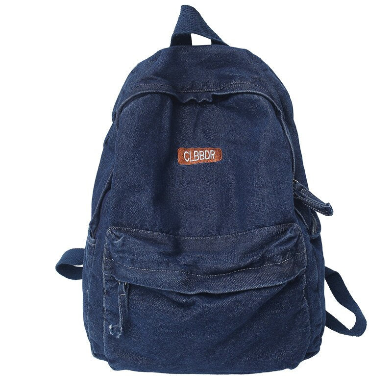 Female Canvas Travel Denim Book Bag Ladies Kawaii Backpack Women Leisure School Bag Girl Vintage Laptop College Backpack Fashion