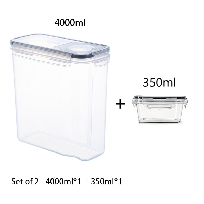 Airtight Food Storage Container with Lid, Leak Proof Snap Lock, BPA Free Plastic