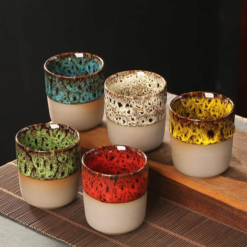 Ceramic Cup Coffee Porcelain Cups Pottery Mugs Pottery Tea Mug Drinking Water Teacup Kiln Changing Cup Wholesale 150ml