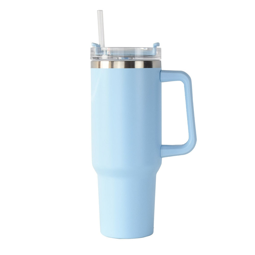 LMETJMA 40oz Mug With Lid and Straw Stainless Steel Vacuum Mug Tumbler Keep Cold and Hot Leak Proof Travel Coffee Mug KC0461