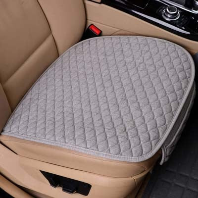 Flax Car Seat Cover Front Rear Back Linen Fabric Cushion Summer Breathable Protector Mat Pad Vehicle Auto Accessories Universal