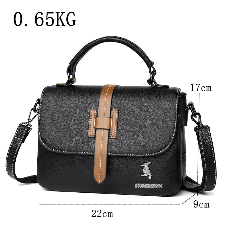 High Quality Shoulder Messenger Bag Women Solid Color Luxury Leather Crossbody Bag Fashion Female Phone Purse Handbag Lady Tote