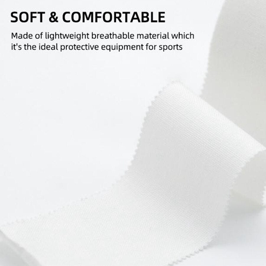 Kindmax Sports Tape White 1.3-5cm*13.7m Athletic Elastic Bandage for Trainers First Aid Injury Wrap for Fingers Ankles Wrist