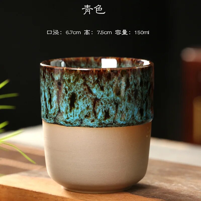 Ceramic Cup Coffee Porcelain Cups Pottery Mugs Pottery Tea Mug Drinking Water Teacup Kiln Changing Cup Wholesale 150ml