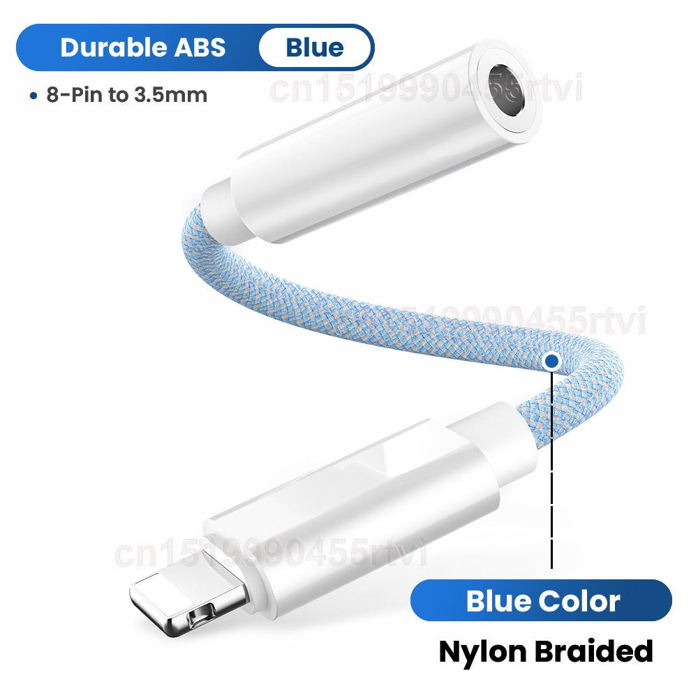 For iPhone 3.5mm AUX Cable Adapter For iPhone 14 13 12 Pro Adapter Headphone Connector Mini Audio Splitter for iOS 14 Above