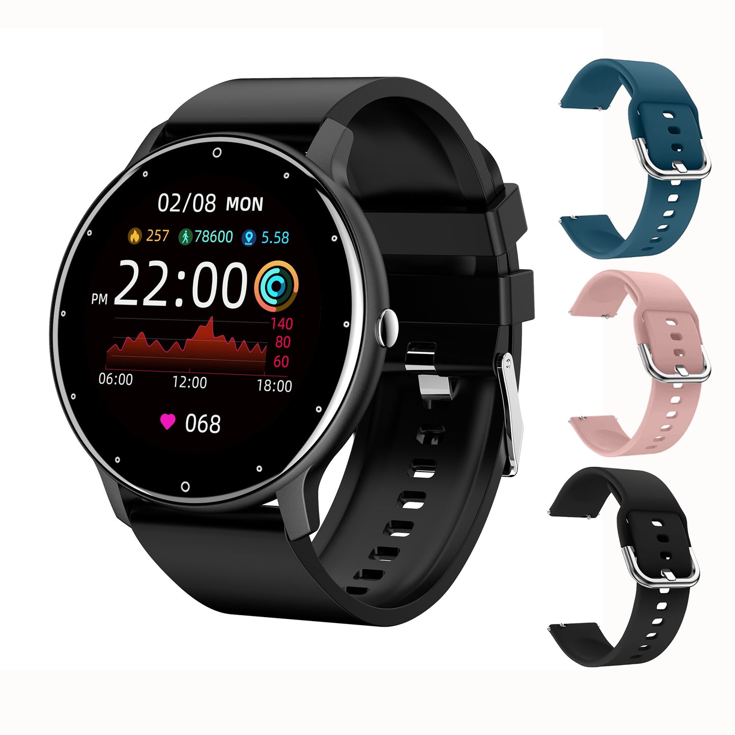 CanMixs 2022 Smart Watch women Heart Rate Blood Pressure Sport Watch for Men Woman Waterproof Fitness Smartwatch