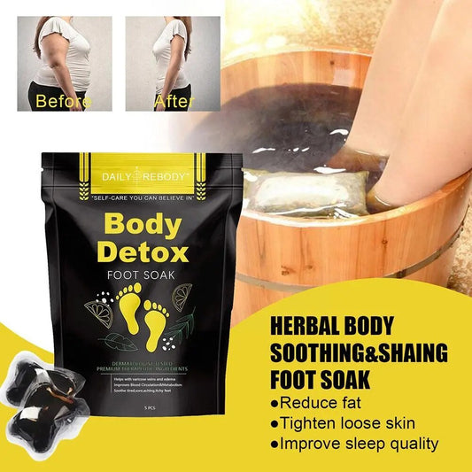 5pcs Fat Burning Foot Bath Salt Soak Fast Slimming Ginger Soak Detox Detox Foot Loss Body Health Weight Care Stress  Relax