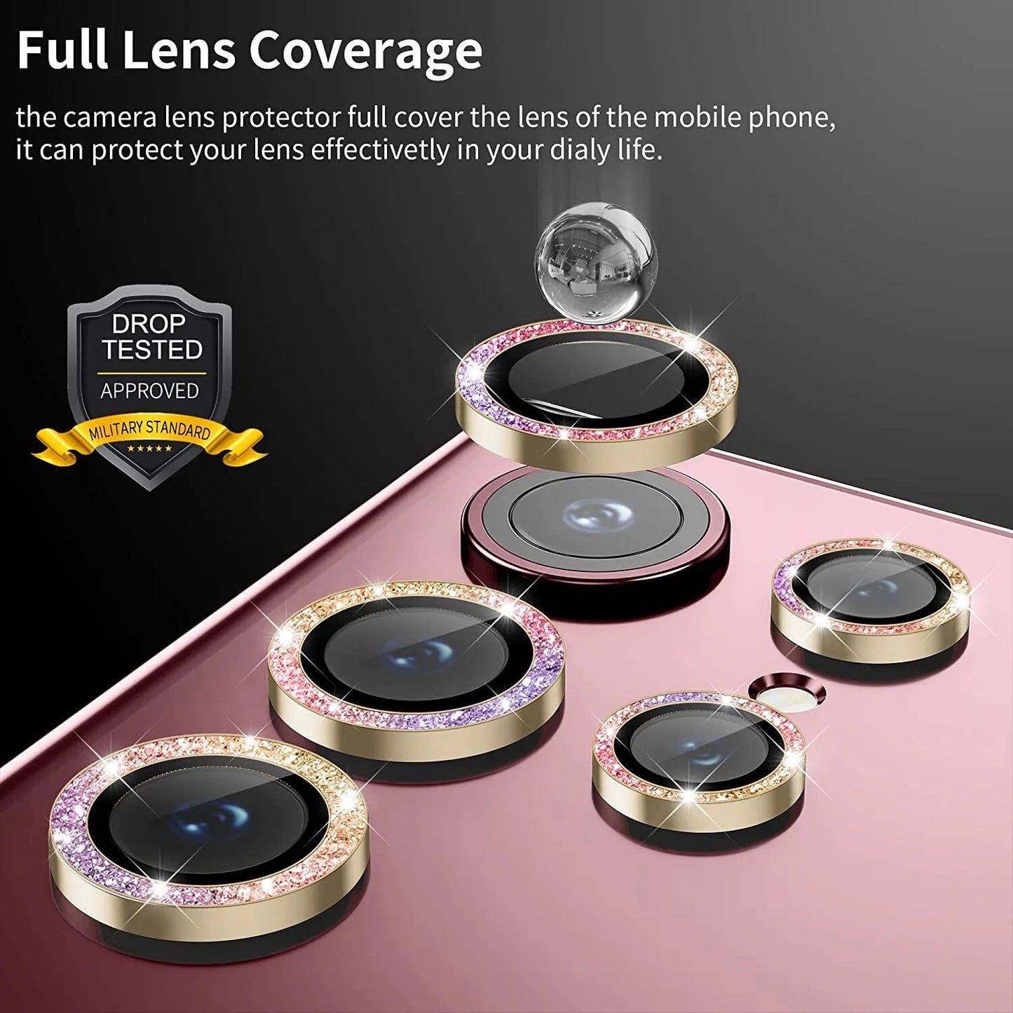 Camera Lens Protector For Samsung Galaxy S22 S23 Ultra Glass Back Drop-Proof Phone Camera Protection Case For Samsung S23 Ultra