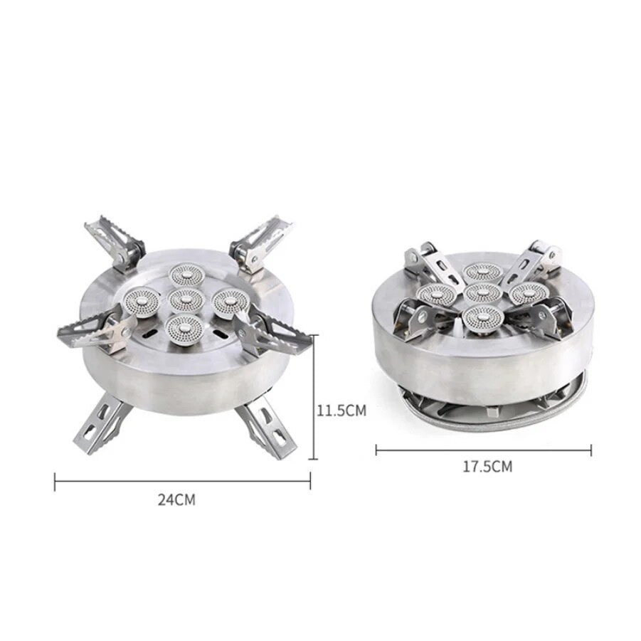 Portable Camping Burner Gas Stove High Power Griddle Burner Outdoor Cookware  Barbecue Picnic Tourism Camping Supplies