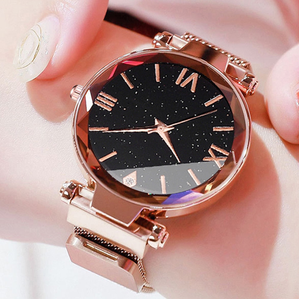 5PCS Watch Set Luxury Magnet Buckle Women Watches Dropshipping Bracelet Ladies Quartz Wrist Watch Female Clock Gift Reloj Mujer