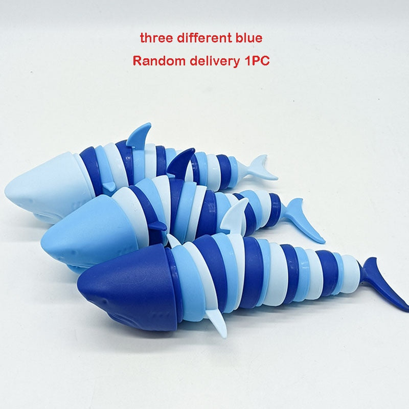 Toys Stress Reliever Fidget Toys Kids Adults Funny Buckle Slug Dolphin Shark Anxiety Antistress Squishy Toy Keychain Accessories