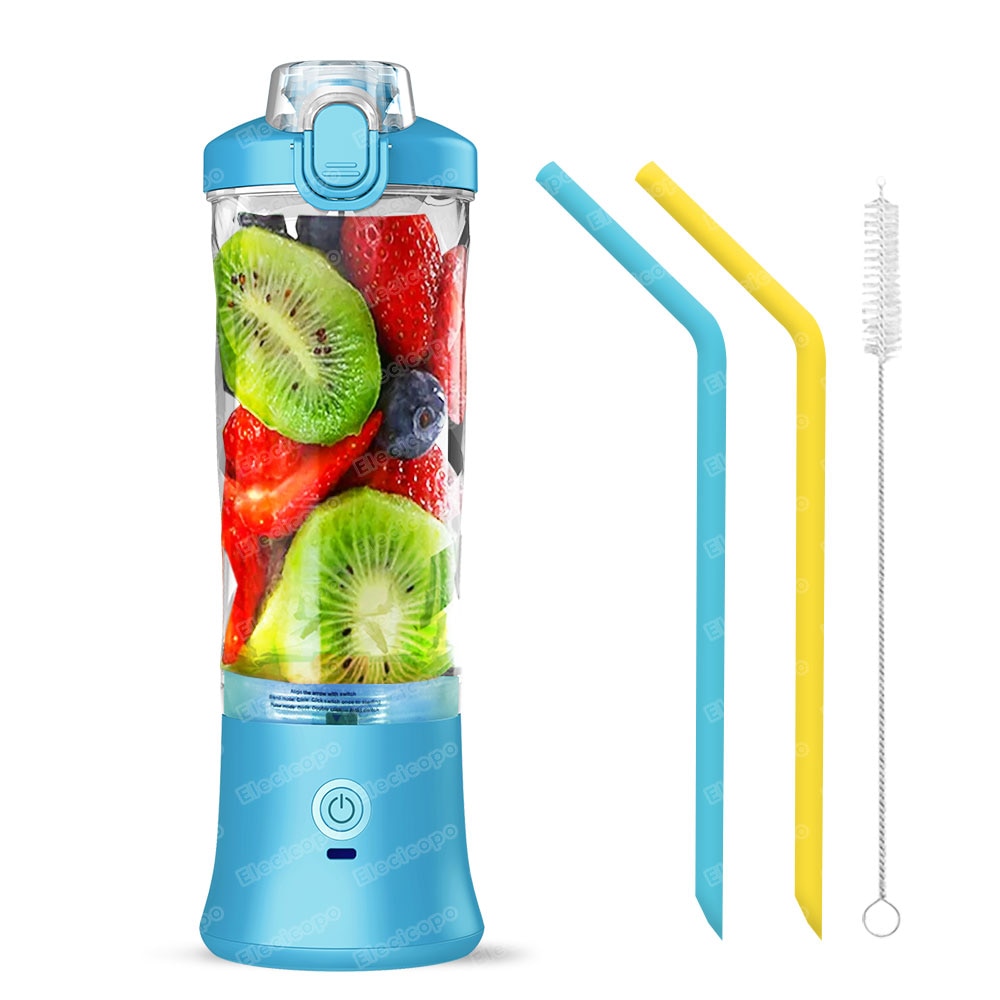 Portable Electric Juicer Fruit Mixers 600ML Blender with 4000mAh USB Rechargeable Smoothie Mini Blender Multifunction Machine