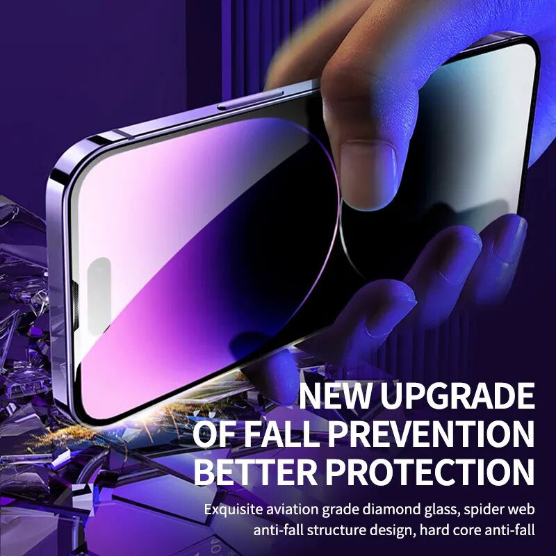 2pcs Tempered Glass For iPhone 14 13 12 11 Pro X XR Xs Max Full Cover Screen Protector Glass With Positioning installation Box