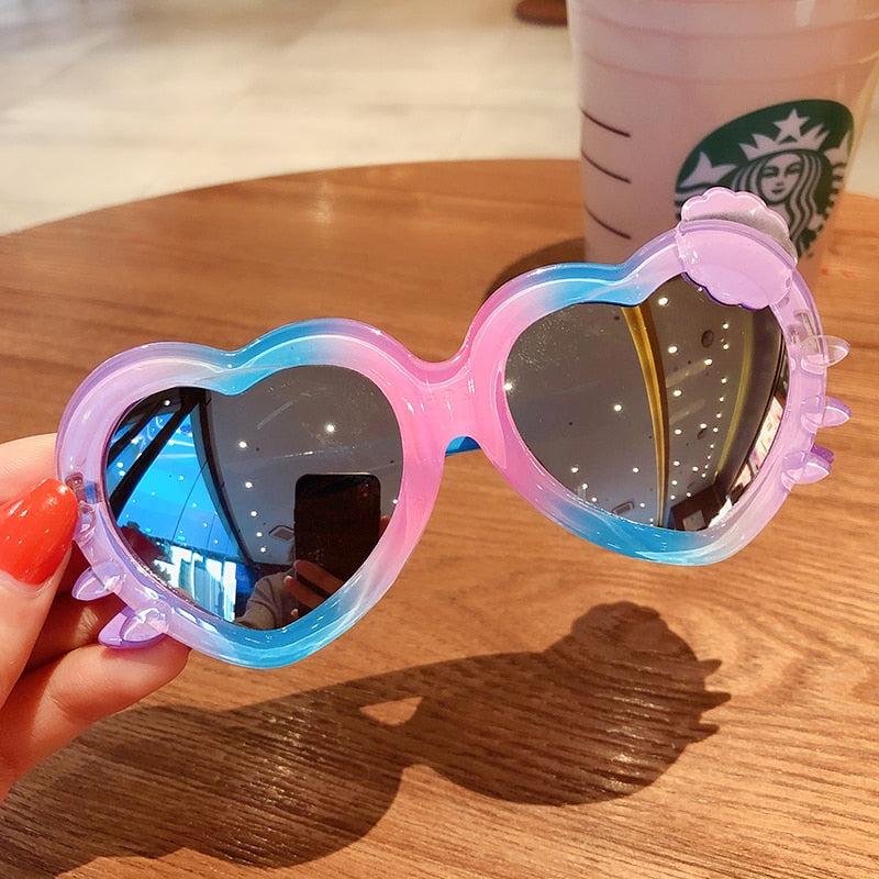 2022 Boy Girl Cute Cartoon Bear Shape Fashion Round Sunglasses Children Vintage Sunglasses UV Protection Classic Kids Eyewear