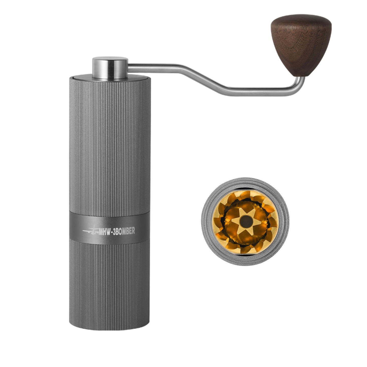 MHW-3BOMBER Manual Coffee Grinder with 24 Adjustable Settings Espresso Maker Stainless Steel 420 Burr Home Camping Accessories