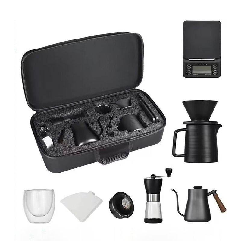 This 10-piece travel coffee accessories set is the perfect solution for coffee lovers.