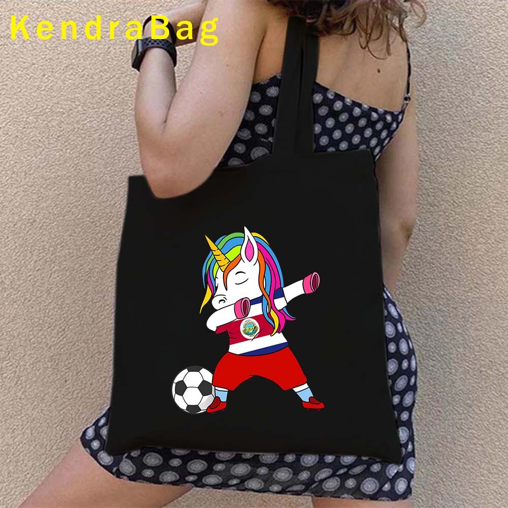 Vintage Arms of Costa Rica Country Map Flag San Jose Girl Soccer Gift Sunset Love Heart Shopper Canvas Tote Bag Shopping Handbag