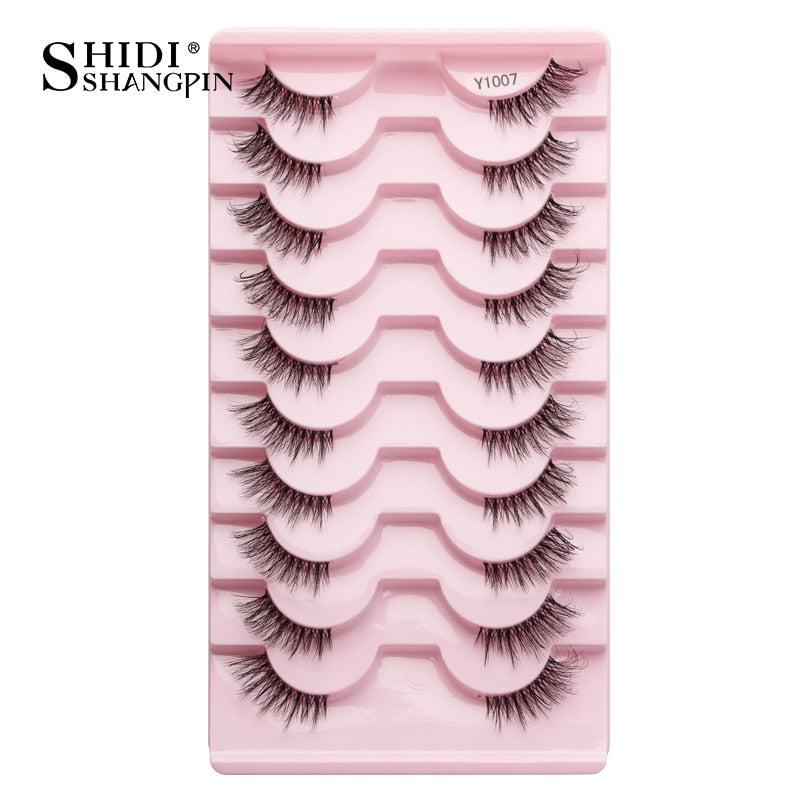 Half Fake Eyelashes 5/10 Half Lashes Soft Natural Cat Eye Lashes Makeup Tool Extension Fluffy Faux Cils maquiagem Half Lashes