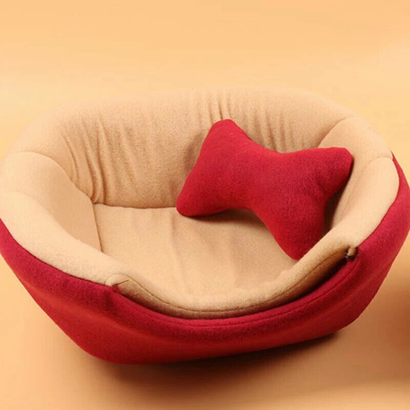 Winter Leopard Dog Puppy Sofa Cushion Pet House Foldable Bed With Mat Soft House Kennel Nest Dog Cat Bed For Small Medium Dogs