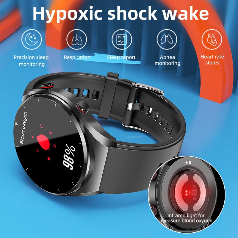 2023 New Non-Invasive Blood Glucose Smart Watch Men Full Touch Screen Sport Fitness Watches Bluetooth For Android ios Smartwatch