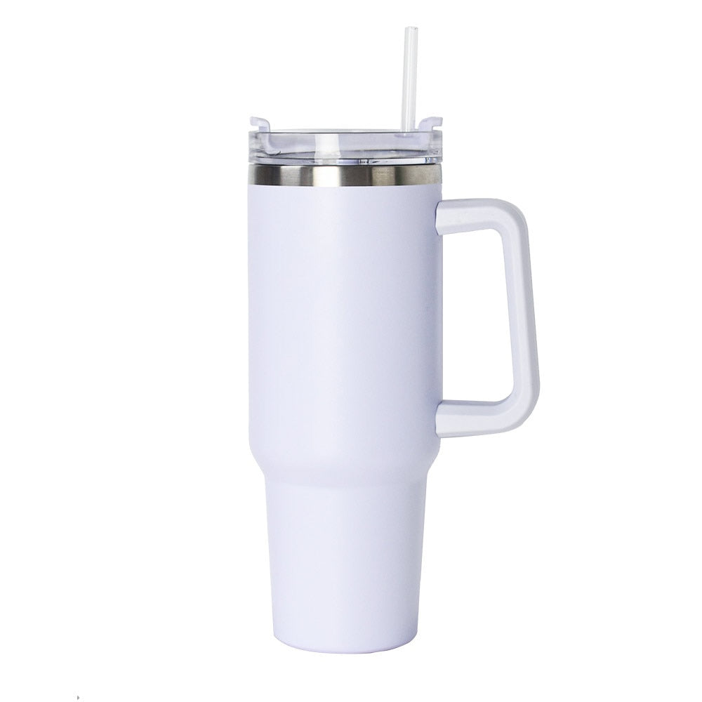 LMETJMA 40oz Mug With Lid and Straw Stainless Steel Vacuum Mug Tumbler Keep Cold and Hot Leak Proof Travel Coffee Mug KC0461