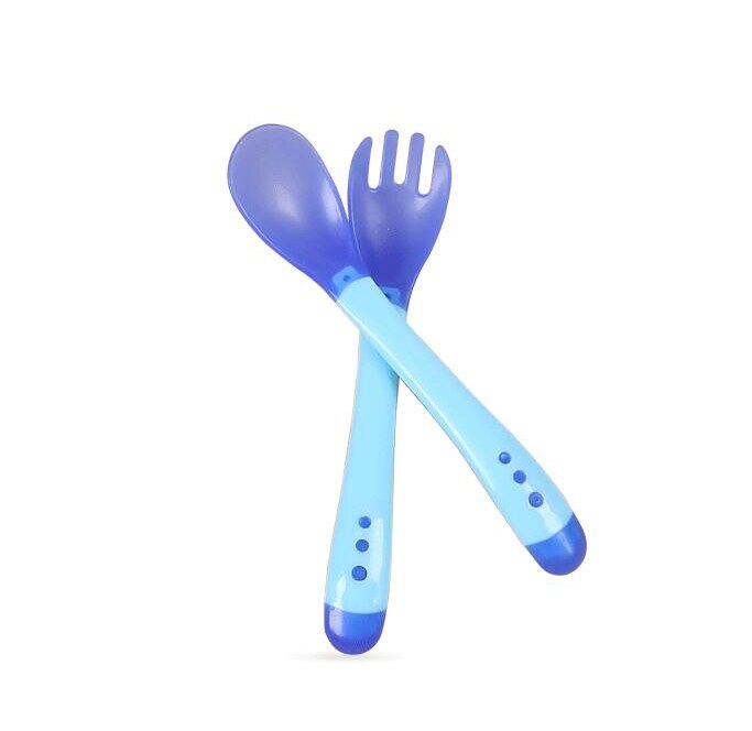 Temperature Sensing Feeding Spoon Child Tableware Food Bowl Learning Dishes Service Plate/Tray Suction Cup Baby Dinnerware Set