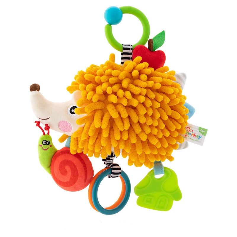 Newborn Infant Soft Plush Toy Teether Rattles Toys Baby Educational Toys Brain Developmental Hand Grip Cute Stuffed Animal Toys