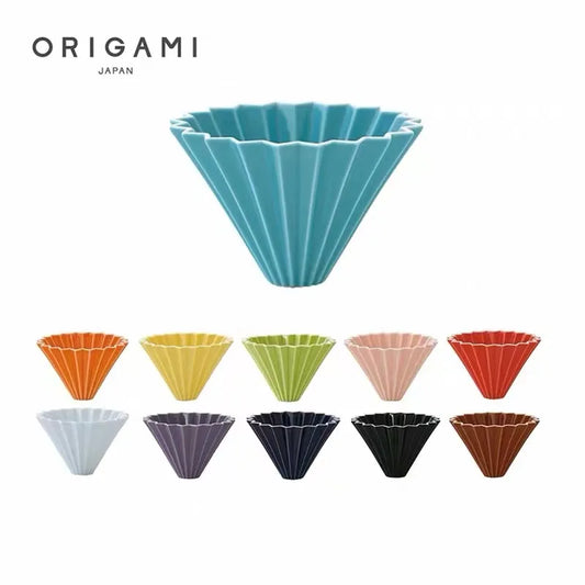 Japan Origami V  60 Filter Cup Minoyaki Ceramics Coffee Dripper Reusable Basket Coffee Filters for 1-4cups Origami Genuine