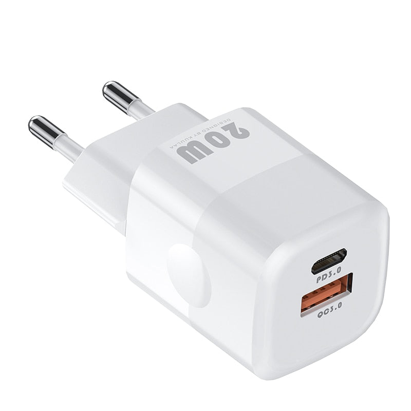 KUULAA 20W GaN PD USB C Charger for iPhone 14 13 12 11 Pro Max mini SE Phone QC 3.0 PD 3.0 USB Type C Fast Charging for iPad Air