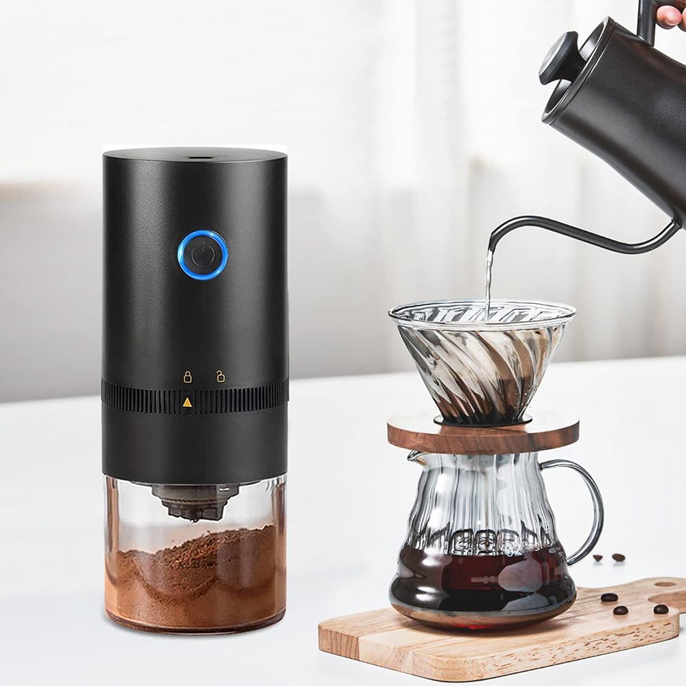 Electric Coffee Bean Grinder USB Type-C Charging Mini Coffee Bean Mill Grinder Espresso Spice Grinder for Drip Coffee Kitchen