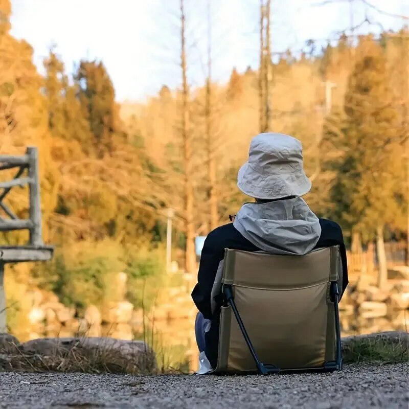 Ultra-Light Folding Chair for Camping, Beach, and Road Trips - Durable Aluminum Alloy, Portable and Comfortable