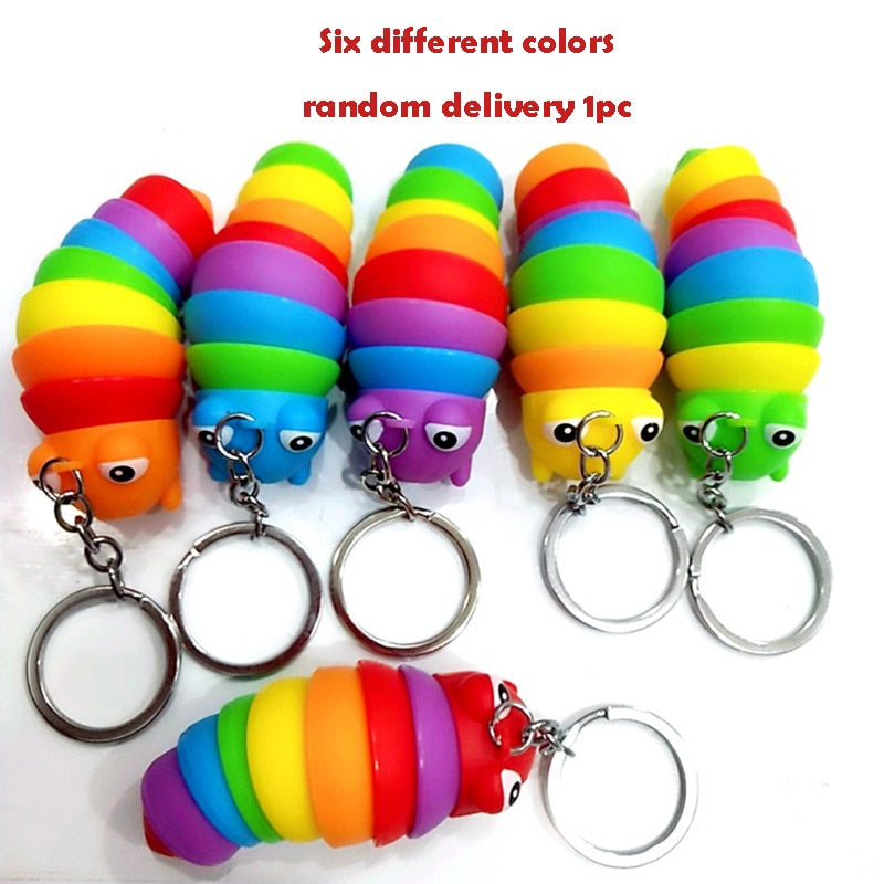 Toys Stress Reliever Fidget Toys Kids Adults Funny Buckle Slug Dolphin Shark Anxiety Antistress Squishy Toy Keychain Accessories