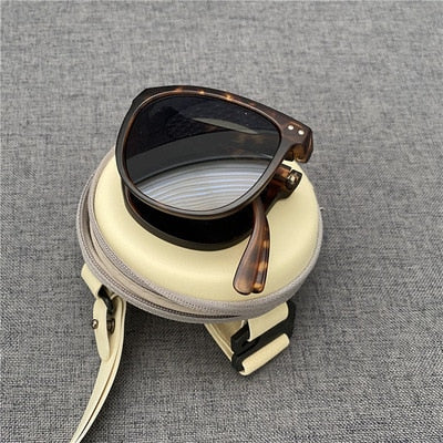 2022 New Women's Fashion Folding Sunglasses Women's Brand Designer Glasses Oval Glasses Lady Retro Sunglasses UV400 Protect