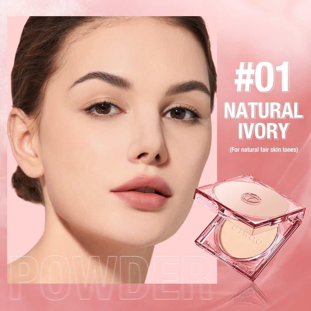 O.TWO.O Face Powder Oil-control 24 Hours SPF 30 PA+++ Long Lasting Waterproof Matte Face Makeup Cosmetic Setting Compact Powder