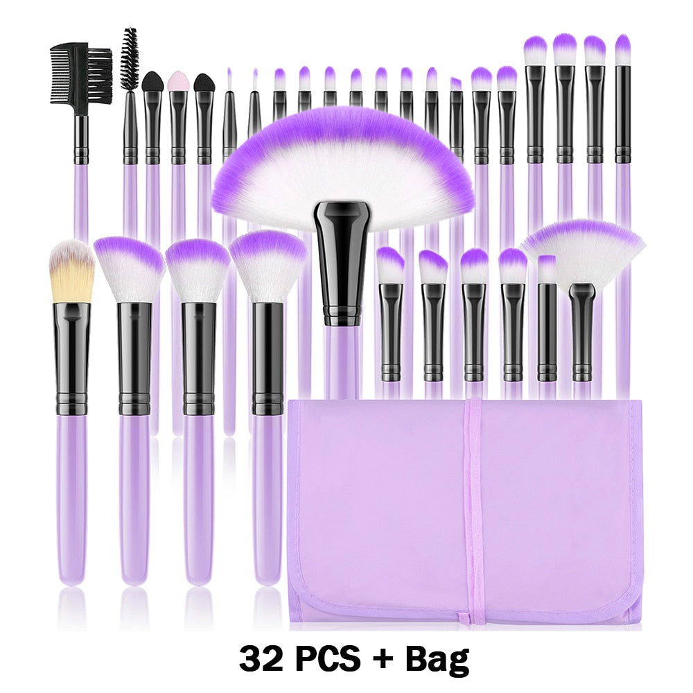 These universal makeup brushes, available in 13 or 32 pieces, enable you to create makeup looks