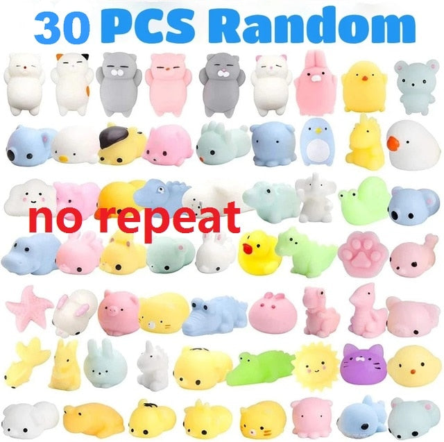 50-5PCS Kawaii Squishies Mochi Anima Squishy Toys For Kids Antistress Ball Squeeze Party Favors Stress Relief Toys For Birthday