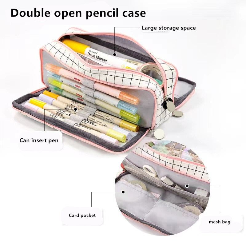 Large Capacity Pencil Case School Multifunction Pen Case Pencil Cases Bags Pencils Pouch Students Education Stationery Supplies