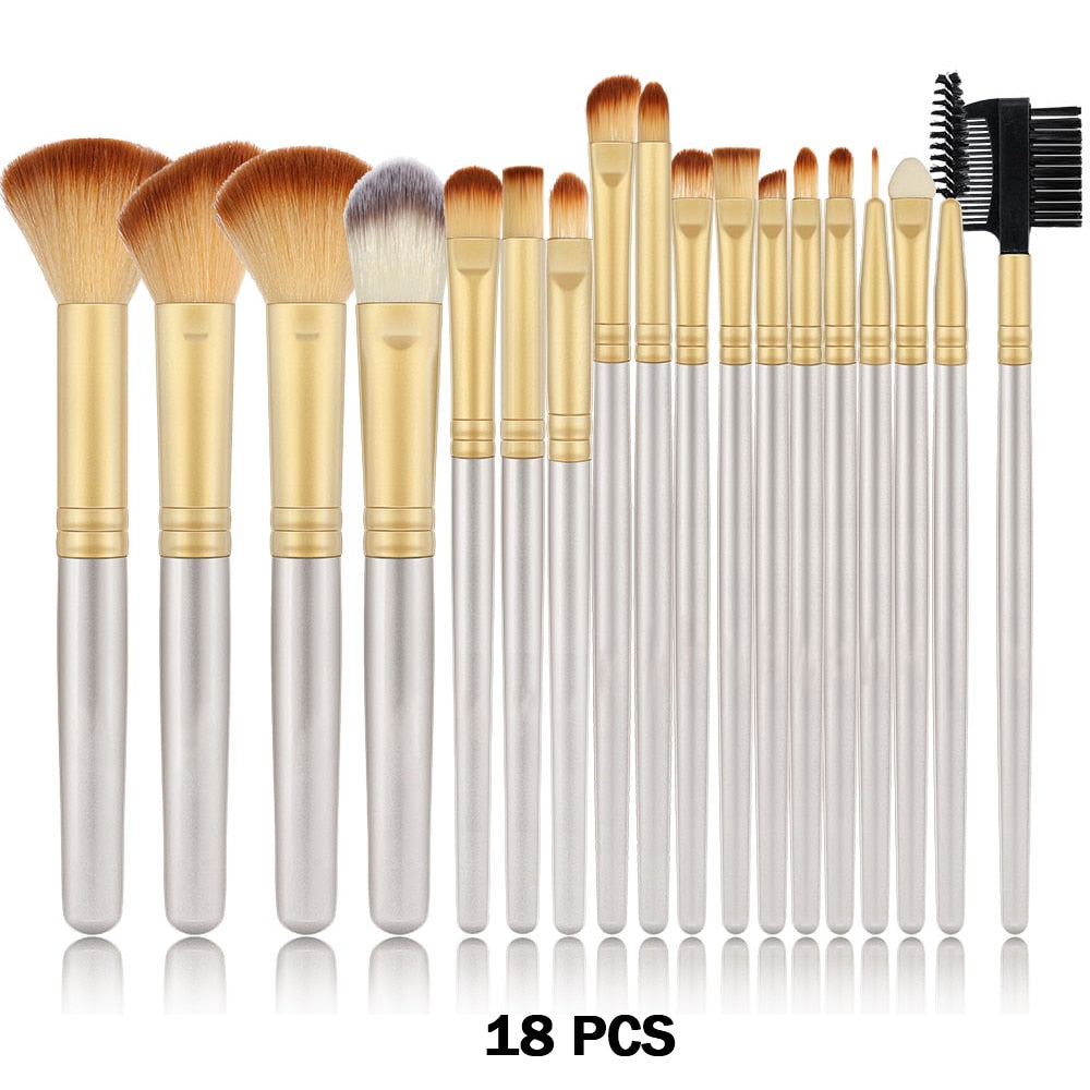 These universal makeup brushes, available in 13 or 32 pieces, enable you to create makeup looks