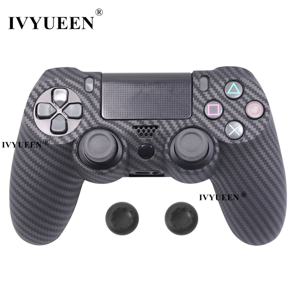 IVYUEEN 19 Colors Silicone Camo Protective Skin Case for Sony Dualshock 4 PS4 DS4 Pro Slim Controller Thumb Grips Joystick Caps