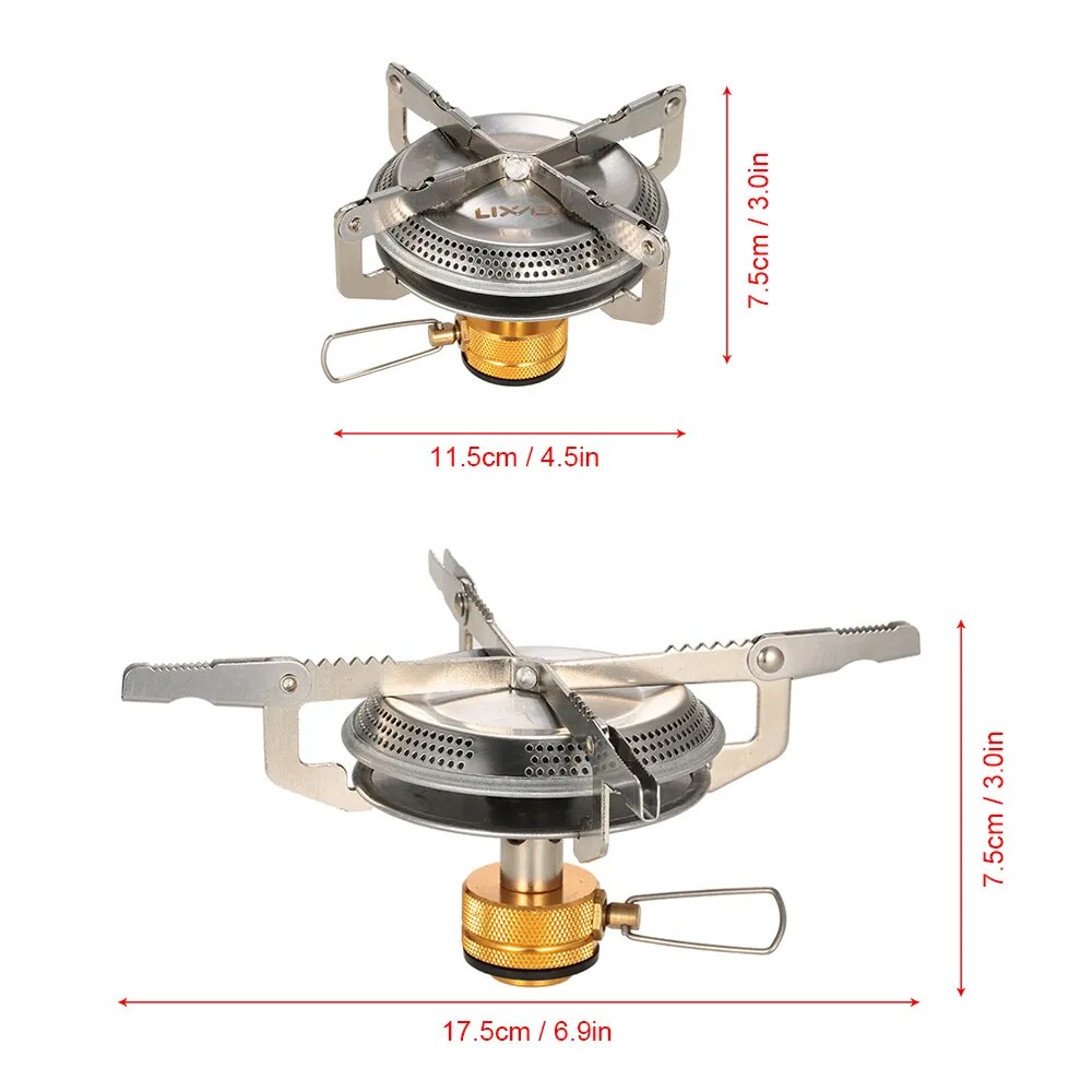 Outdoor Camping Gas Stove Folding Electronic Tourist Burner Portable Foldable Equipment Heater Hiking Fishing Trekking 2023