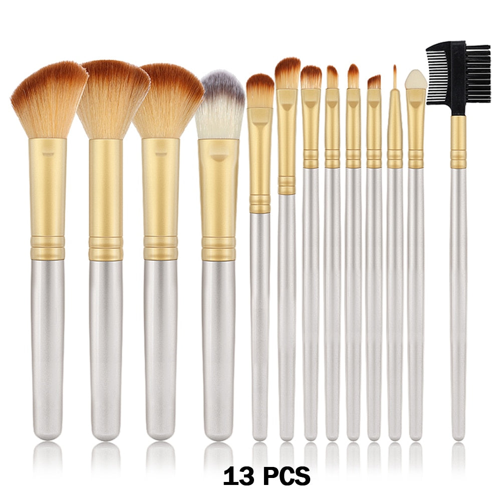 These universal makeup brushes, available in 13 or 32 pieces, enable you to create makeup looks