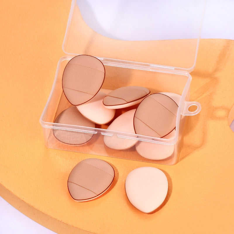 5/10/20 Pcs Mini Finger Puff Foundation Powder Detail Makeup Sponge Face Concealer Cream Blend Cosmetic Accessories Makeup Tools