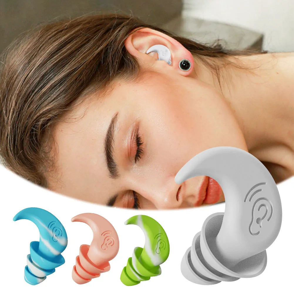 Anti Noise Silicone Earplugs Waterproof Swimming Ear Plugs For Sleeping Diving Surf Soft Comfort Natation Swimming Ear Protector