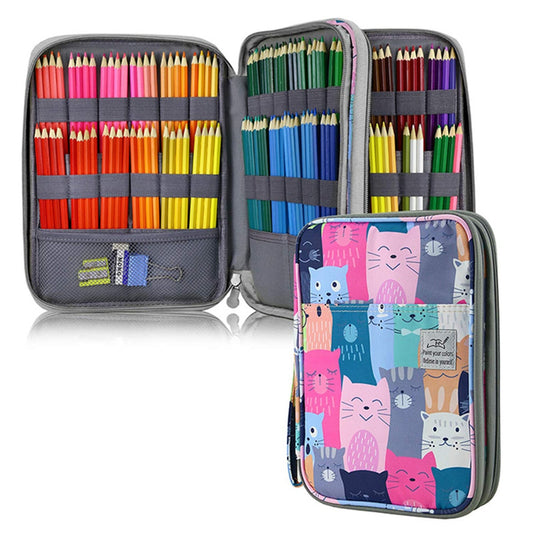 96/192 Slots Pencil Case School Pencilcase for Girls Boys Pen Bag Large Capacity Penal Stationery Penalty Cartridge Box Supplies