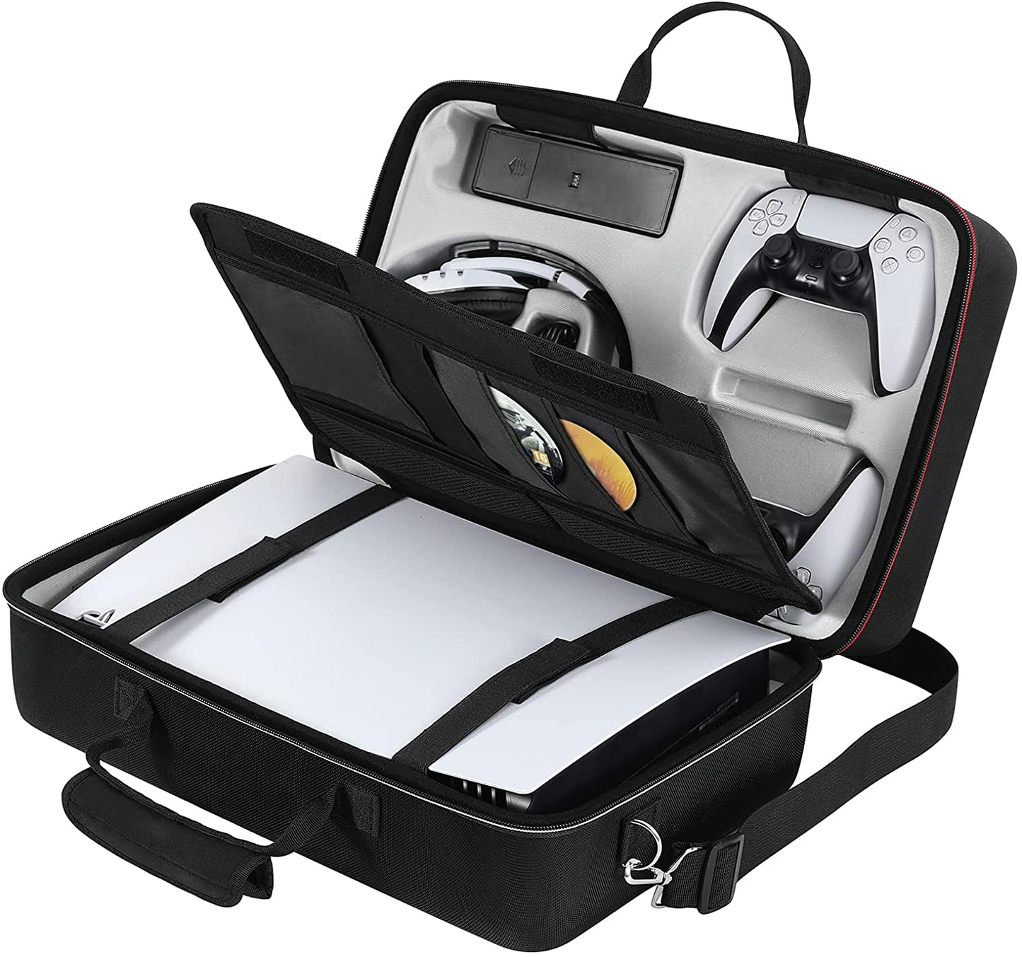 Carrying Case for PS5,Large Capacity Travel Bag Console Case for Playstation 5 / PS5 Digital Edition,Hard Pouch Handbag for PS5