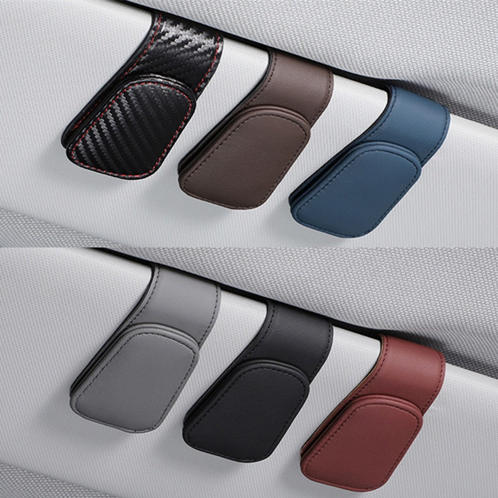 Universal Car Auto Sun Visor Glasses Box Sunglasses Clip Card Ticket Holder Stand Fastener Pen Case Eyeglasses Car Accessories