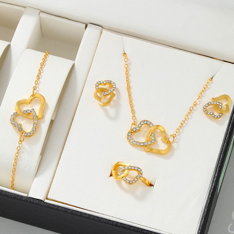 High quality gold plating with shiny rhinestones.