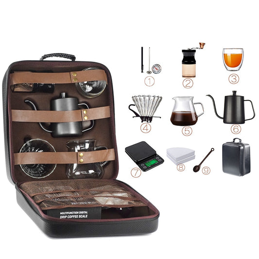 This 10-piece travel coffee accessories set is the perfect solution for coffee lovers.