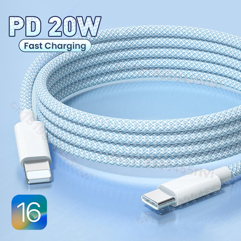 20W PD USB C Cable for iPhone 14 13 12 Pro Max Fast Charging USB C Cable for iPhone 12 Mini Pro Max Data USB Type C Cable 1/2M